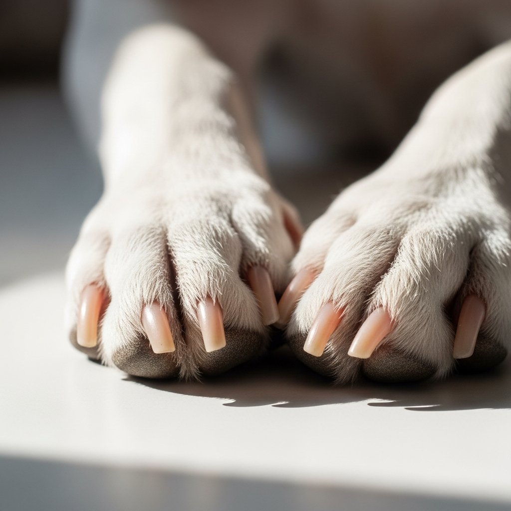 Neatly trimmed and ground dog nails